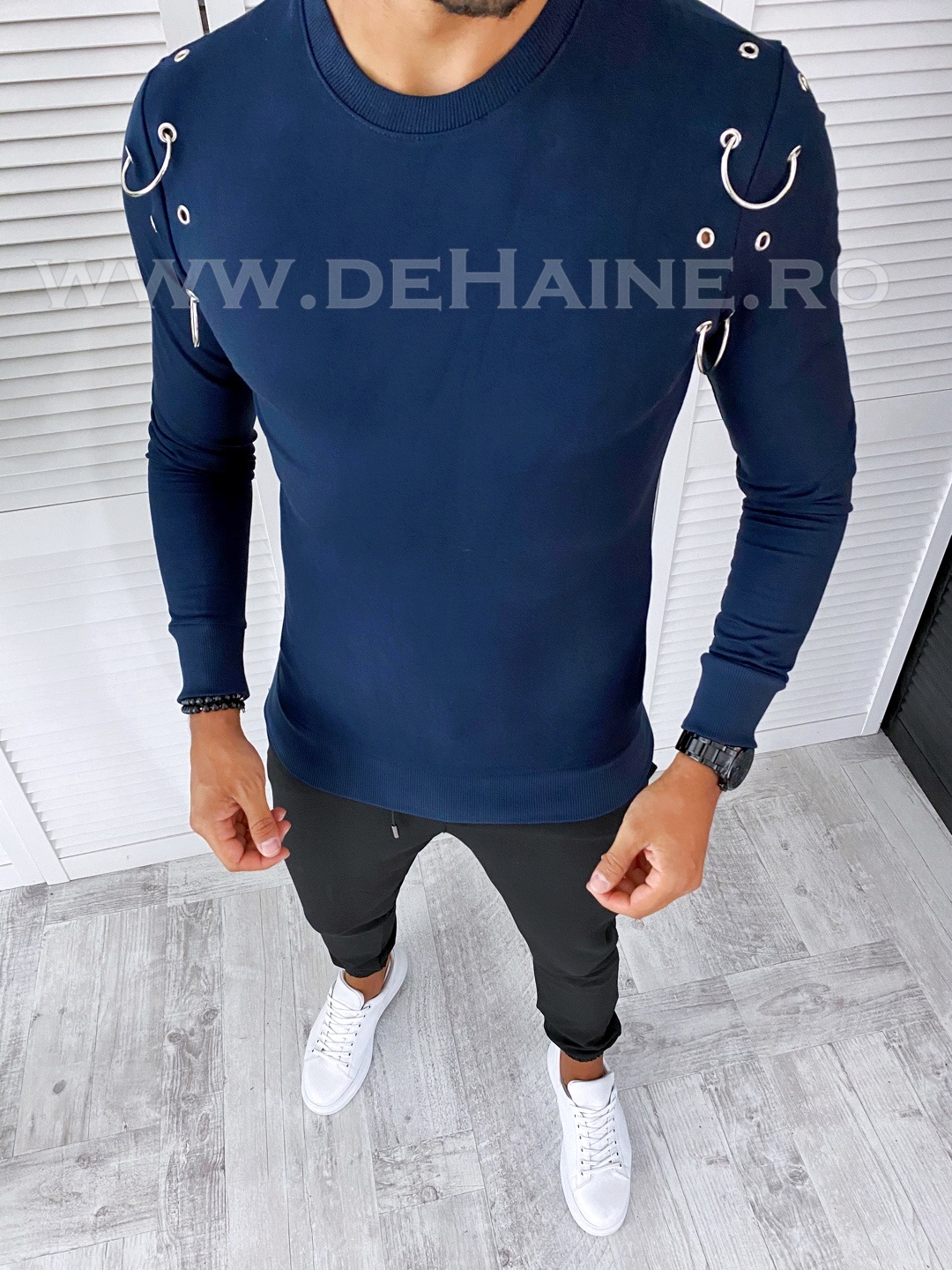 Bluza barbati bleumarin slim fit 2530 n5-6